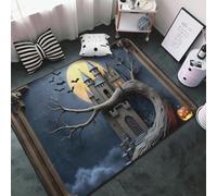 Gothic Grey Castle-A - Tapis décoratif doux et lavable pour salon, chambre à coucher, tapis antidérapant pour décoration de chambre à coucher, 152,4 x 99,1 cm, gris