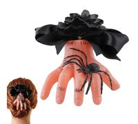 Gothic Hair Clips - 4.92 Inch Halloween Severed Hand Hair Clip | Black Bow Spider Dark Style Hairs Accessory - Cloth Pp Horror Costume Hairpin For Party Cosplay, Festival Decoration And Gothic Daily W