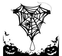 Gothic Hand Chain, Halloween Bracelet, Spider Web Jewelry, Costume | Black Spider Web Hand Harness - Perfect for Halloween, Cosplay, Gothic Fashion, Party Costumes, Daily Wear