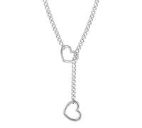 Gothic Heart Necklace - Titanium Steel Punk Chain | Unisex Statement Jewelr