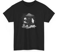 Gothic Horror Cute Bear T-Shirt Vintage Cartoon Shirt 80s Inspired Graphic Tee for Men and (3X-Large)