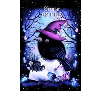 Gothic Krähe mit Kristallen, Spooky Notes Lunamoth, A5 gepunktet mit farbigen Illustrationen Innenseiten