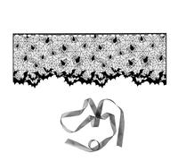 Gothic Lamp Shade 20x60 pouces en dentelle noire araignée web halloween couvercle de lampe à lampe pour la décoration de décoration fête à thème d'Halloween