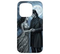 Gothic Moon Monster Lovers Horror Bride Halloween Romance Coque pour iPhone 15 Pro