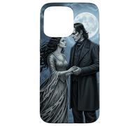 Gothic Moon Monster Lovers Horror Bride Halloween Romance Coque pour iPhone 15 Pro Max