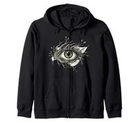 Gothic Nature Eye Illustration in Surreal Style Sweat à Capuche