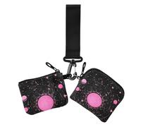 Gothic Pink Planet Astrology Lot de 2 pochettes pour pièces de monnaie et cartes avec dragonne pour un usage quotidien, Astrologie gothique de la planète rose, 1 size, Décontracté