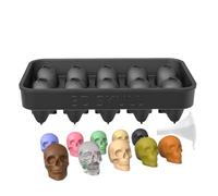 Gothic Pudding Molds - Flexible 3D Silicone Skull Mold 10 Cavity For Ice