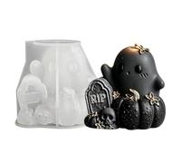 Gothic Pumpkin Ghost Mold, Handmade Craft for Soap Candle Gypsum