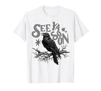 Gothic Raven See Ya Soon Meme Crow Design T-Shirt