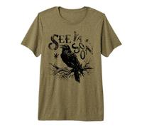 Gothic Raven See Ya Soon Meme Crow Design T-Shirt Haut de Gamme