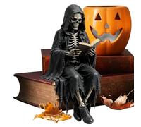 Gothic Robed Statues - Spooky Resin Sculptures, Goth Desk Decor Units