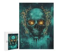 Gothic Skull Art Print-2 Puzzle 500 Pièces Educa Jouet en Bois Cadeau Unique Décoration Intérieure Jeu Éducatif Challenge Toy Adultes Et Enfants À Partir De 14 Ans 500 PCS