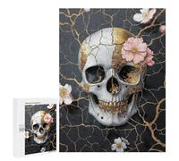 Gothic Skull Art Print Puzzle 1000 Pièces Educa Jouet en Bois Cadeau Unique Décoration Intérieure Jeu Éducatif Challenge Toy Adultes Et Enfants À Partir De 14 Ans 500 PCS