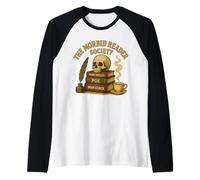 Gothic Skull Books Horror Vintage Dark Reader Club Manche Raglan
