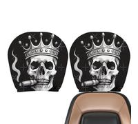 Gothic Skull Car Headrest Cover - 2 Pack Halloween | Universal Seat Set