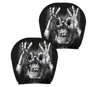 Gothic Skull Car Headrest Cover - 2 Pack Halloween | Universal Seat Set