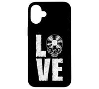 Gothic Skull, collectionneur de disques Old School, I Love Vinyl Coque pour iPhone 16 Plus