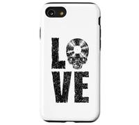 Gothic Skull, collectionneur de disques Old School, I Love Vinyl Coque pour iPhone SE (2020) / 7/8