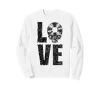 Gothic Skull, collectionneur de disques Old School, I Love Vinyl Sweatshirt