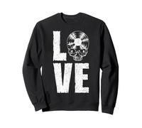 Gothic Skull, collectionneur de disques Old School, I Love Vinyl Sweatshirt