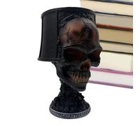 Gothic Skull Lamp - 7.87 in Skull Table Lamp Halloween Lights | Bedside Light Ambient Lighting Desktop Accessories | Gothic Decor for Living Room Bedroom Nightstand Party Supplies