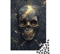 Gothic Skull Puzzle en Pièces Luxury Décoration 1000 Pièces Papier Recyclé pour Femmes, Cadeaux pour Hommes Puzzle Divertente Cadeau E Activité pour La Maison 70x50cm/1000pcs