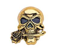 Gothic Skull Rose Brooch For Men Pin De Revers En Alliage Avec Fermoir Sécurisé Belles Costumes Et Passionnés Rock