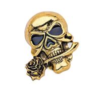 Gothic Skull Rose Brooch For Men Pin De Revers En Alliage Avec Fermoir Sécurisé Nice Pour Les Vestes Costume Et Les Amateurs Rock Broche Crâne Unique Styles Punk