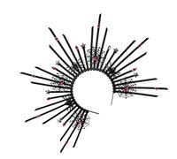 Gothic Spiders Cobweb Bandeau réglable Punk Rock Accessoire de cheveux élégant en métal pour les fêtes d'Halloween