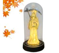 Gothic Table Lamp - Ghost in Cloche LED Tabletop Spooky Decorations