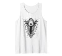 Gothic Winged Dark Fairy Sketch Aesthetic Alt Grunge Débardeur