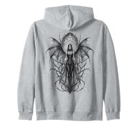Gothic Winged Dark Fairy Sketch Aesthetic Alt Grunge Sweat à Capuche
