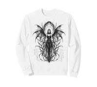 Gothic Winged Dark Fairy Sketch Aesthetic Alt Grunge Sweatshirt