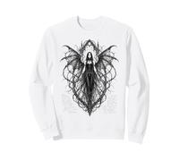 Gothic Winged Dark Fairy Sketch Aesthetic Alt Grunge Sweatshirt
