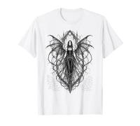 Gothic Winged Dark Fairy Sketch Aesthetic Alt Grunge T-Shirt