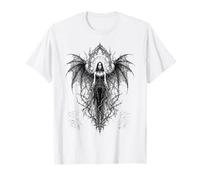 Gothic Winged Dark Fairy Sketch Aesthetic Alt Grunge T-Shirt