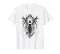 Gothic Winged Dark Fairy Sketch Aesthetic Alt Grunge T-Shirt