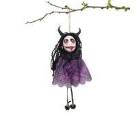 Gothic Witch Decoration Hanging Haunted Ornament Bell Garden Porch Hallowee
