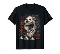Gothic Wolf Angel Dark Horror Urban Streetwear Metal Y2K T-Shirt