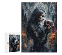 Gothic Woman Holding Skull Painting-1 Puzzle 1000 Pièces Educa Jouet en Bois Cadeau Unique Décoration Intérieure Jeu Éducatif Challenge Toy Adultes Et Enfants À Partir De 14 Ans 300 PCS