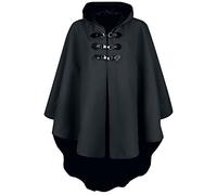 Gothicana by EMP Cape Noire À Capuche Femme Pélerine noir L-2XL, 80% Polyester, 20% Viscose,