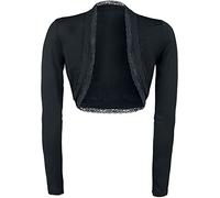 Gothicana by EMP Femme Boléro Noir avec Dentelle