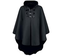Gothicana by EMP Femme Cape noire avec capuche