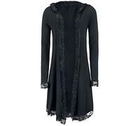 Gothicana by EMP Femme Cardigan long noir avec dentelle