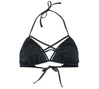 Gothicana by EMP Femme Haut de Bikini Noir Mix and Match avec Bandes décoratives sur Le Devant
