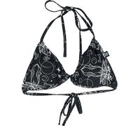 Gothicana by EMP Femme Haut de Bikini Triangle Noir Mix and Match avec Coussinets Amovibles XL