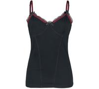 Top Gothic de Gothicana by EMP - Haut Avec Dentelle - S à XXL - pour Femme - noir/bordeaux XXL