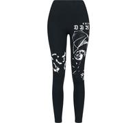 Gothicana by EMP Femme Leggings Noirs avec imprimé intégral de Chauves-Souris M
