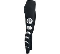 Gothicana by EMP Femme Leggings Noirs avec Lune
